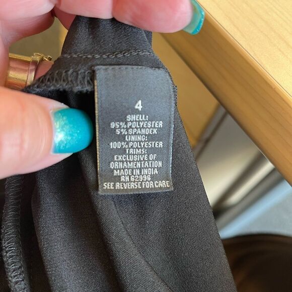 Dress Barn Collection Ruched Embellished Little Black Dress sz 4 EUC - Picture 2 of 7